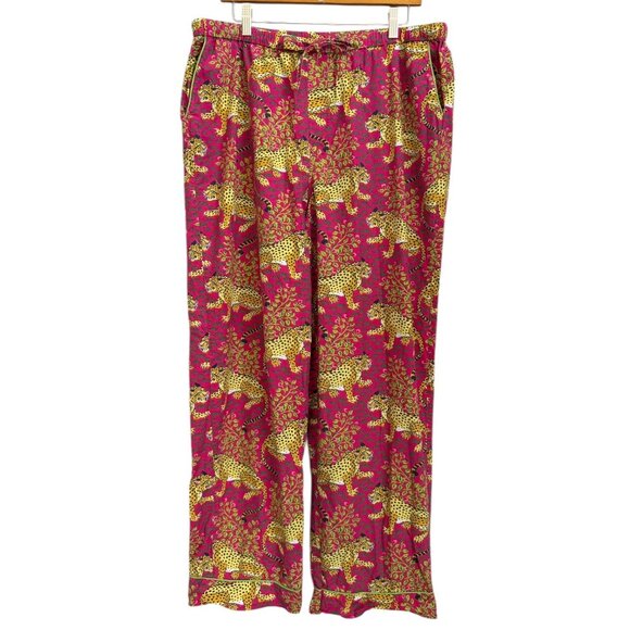 Print Fresh Bagheera Novelty Print Pajama Pants Pink Size XL Cheetah Dopamine - Picture 1 of 5